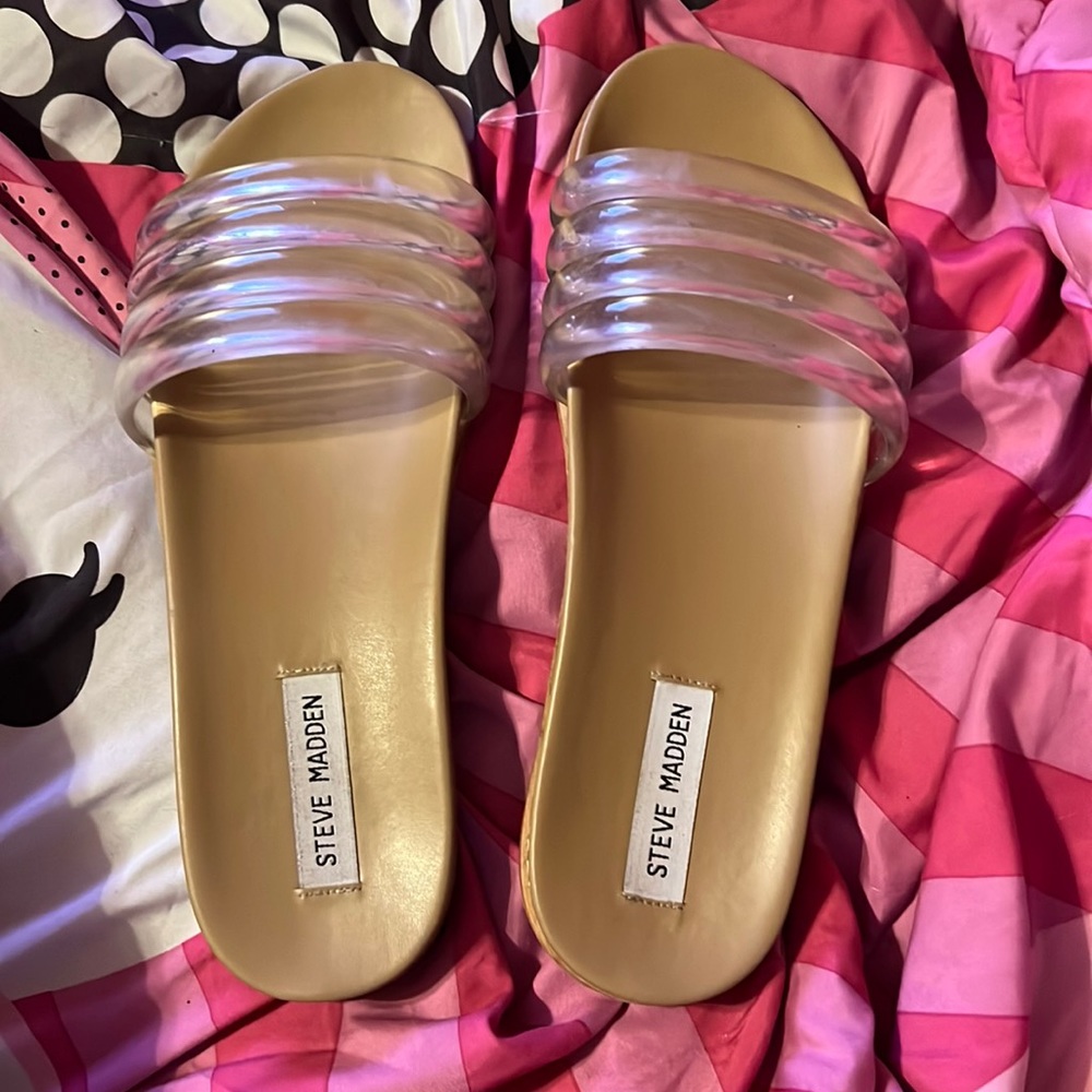 Steve Madden clear sandal size 8